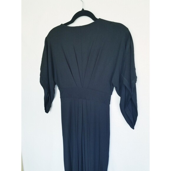 Ingrid & Isabel Navy Flutter Short Sleeve Maxi Maternity Empire Waist Dress XS - Picture 11 of 13